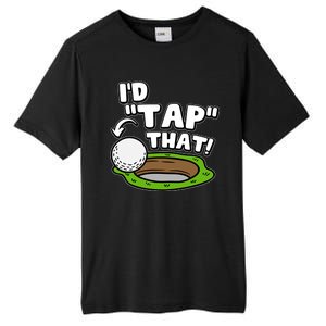 Id Tap That Funny Golf Lover Tall Fusion ChromaSoft Performance T-Shirt