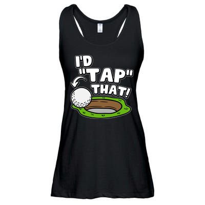 Id Tap That Funny Golf Lover Ladies Essential Flowy Tank