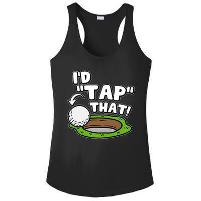 Id Tap That Funny Golf Lover Ladies PosiCharge Competitor Racerback Tank