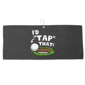 Id Tap That Funny Golf Lover Large Microfiber Waffle Golf Towel