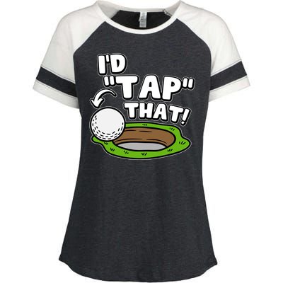 Id Tap That Funny Golf Lover Enza Ladies Jersey Colorblock Tee