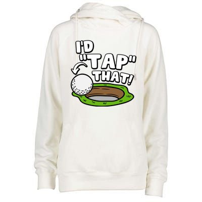 Id Tap That Funny Golf Lover Womens Funnel Neck Pullover Hood