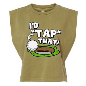 Id Tap That Funny Golf Lover Garment-Dyed Women's Muscle Tee