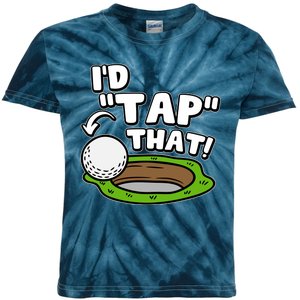 Id Tap That Funny Golf Lover Kids Tie-Dye T-Shirt