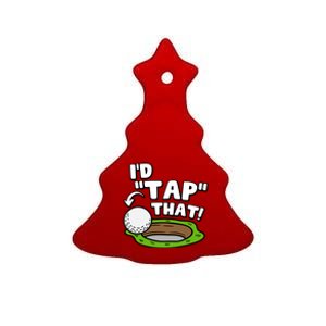 Id Tap That Funny Golf Lover Ceramic Tree Ornament