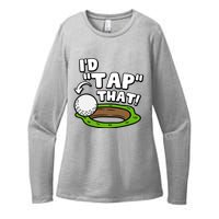 Id Tap That Funny Golf Lover Womens CVC Long Sleeve Shirt