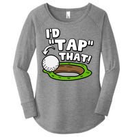 Id Tap That Funny Golf Lover Women's Perfect Tri Tunic Long Sleeve Shirt