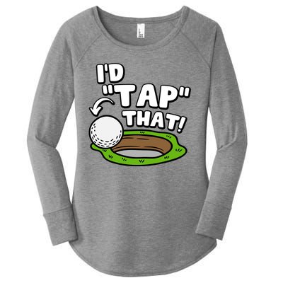 Id Tap That Funny Golf Lover Women's Perfect Tri Tunic Long Sleeve Shirt