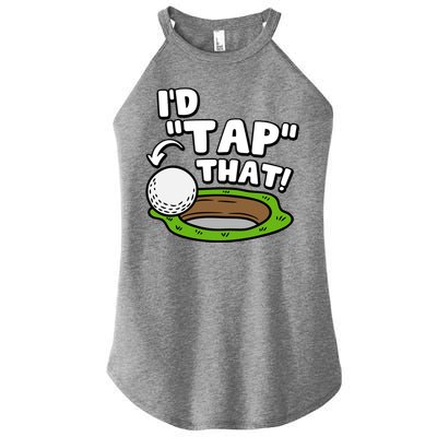 Id Tap That Funny Golf Lover Women’s Perfect Tri Rocker Tank