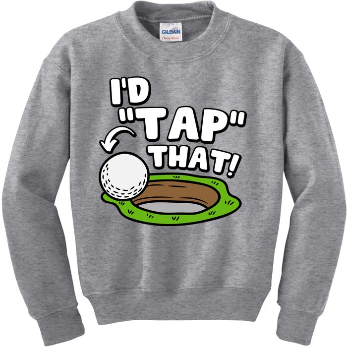 Id Tap That Funny Golf Lover Kids Sweatshirt