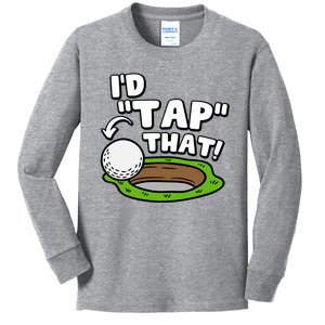 Id Tap That Funny Golf Lover Kids Long Sleeve Shirt