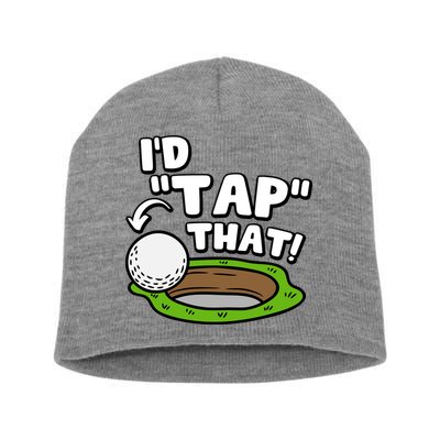 Id Tap That Funny Golf Lover Short Acrylic Beanie