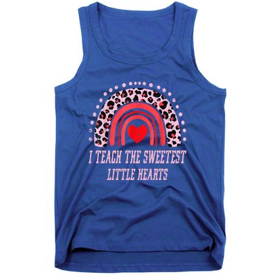 I Teach The Sweetest Hearts Rainbow Teacher Cool Gift Tank Top