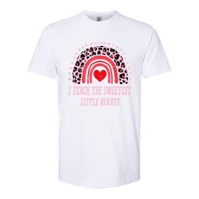 I Teach The Sweetest Hearts Rainbow Teacher Cool Gift Softstyle CVC T-Shirt