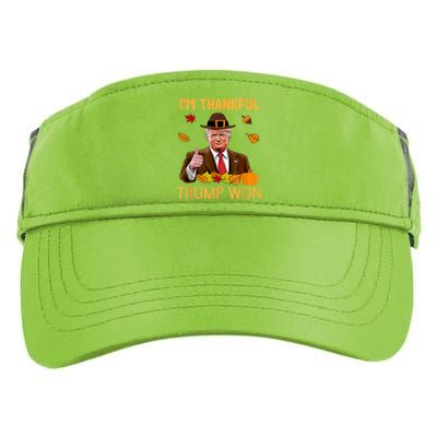 IM Thankful Trump Won Thanksgiving Turkey Fall Adult Drive Performance Visor