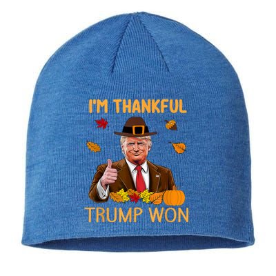 IM Thankful Trump Won Thanksgiving Turkey Fall Sustainable Beanie