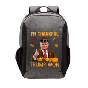 IM Thankful Trump Won Thanksgiving Turkey Fall Vector Backpack