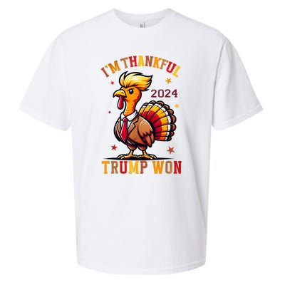 IM Thankful Trump Won 2024 Took American Back Thanksgiving Sueded Cloud Jersey T-Shirt