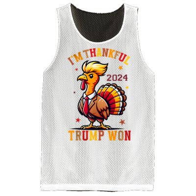 IM Thankful Trump Won 2024 Took American Back Thanksgiving Mesh Reversible Basketball Jersey Tank