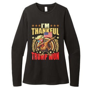 IM Thankful Trump Won Thanksgiving Turkey Fall Womens CVC Long Sleeve Shirt