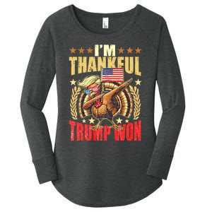 IM Thankful Trump Won Thanksgiving Turkey Fall Women's Perfect Tri Tunic Long Sleeve Shirt