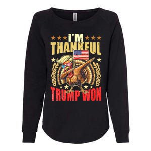 IM Thankful Trump Won Thanksgiving Turkey Fall Womens California Wash Sweatshirt