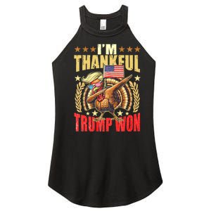 IM Thankful Trump Won Thanksgiving Turkey Fall Women's Perfect Tri Rocker Tank