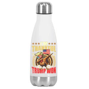 IM Thankful Trump Won Thanksgiving Turkey Fall Stainless Steel Insulated Water Bottle