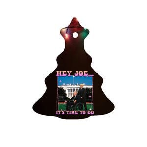 ItS Time To Go Joe Funny Trump 2024 Ceramic Tree Ornament