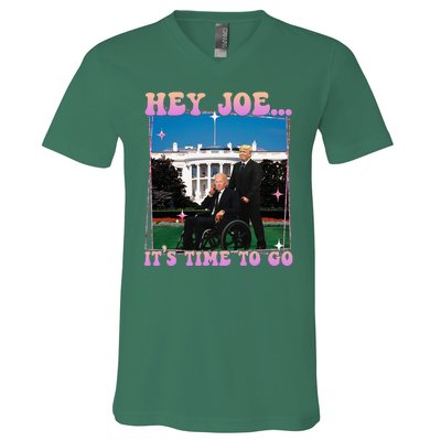 ItS Time To Go Joe Funny Trump 2024 V-Neck T-Shirt