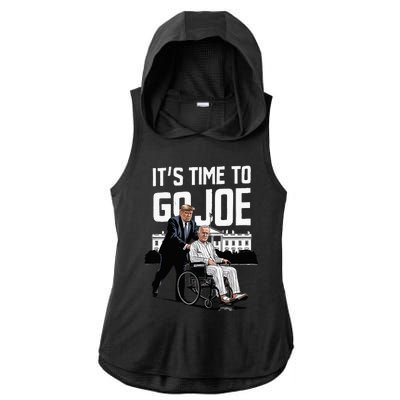 ItS Time To Go Joe I Donald Trump I Republican Trump 2024 Ladies PosiCharge Tri-Blend Wicking Draft Hoodie Tank