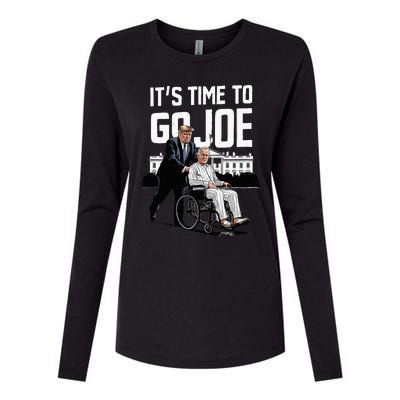 ItS Time To Go Joe I Donald Trump I Republican Trump 2024 Womens Cotton Relaxed Long Sleeve T-Shirt