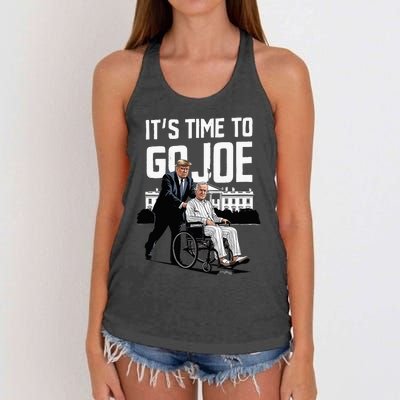 ItS Time To Go Joe I Donald Trump I Republican Trump 2024 Women's Knotted Racerback Tank