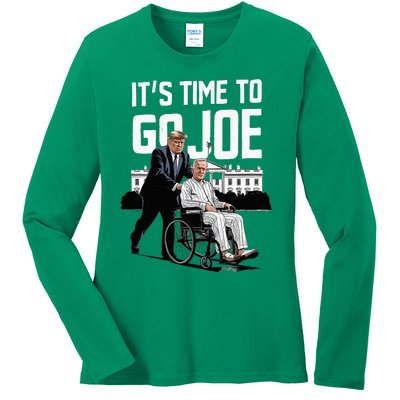 ItS Time To Go Joe I Donald Trump I Republican Trump 2024 Ladies Long Sleeve Shirt