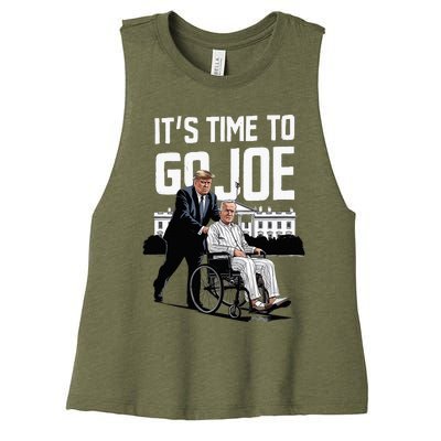 ItS Time To Go Joe I Donald Trump I Republican Trump 2024 Women's Racerback Cropped Tank