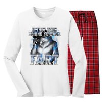 If They Talk Behind Your Back Fart Women's Long Sleeve Flannel Pajama Set 