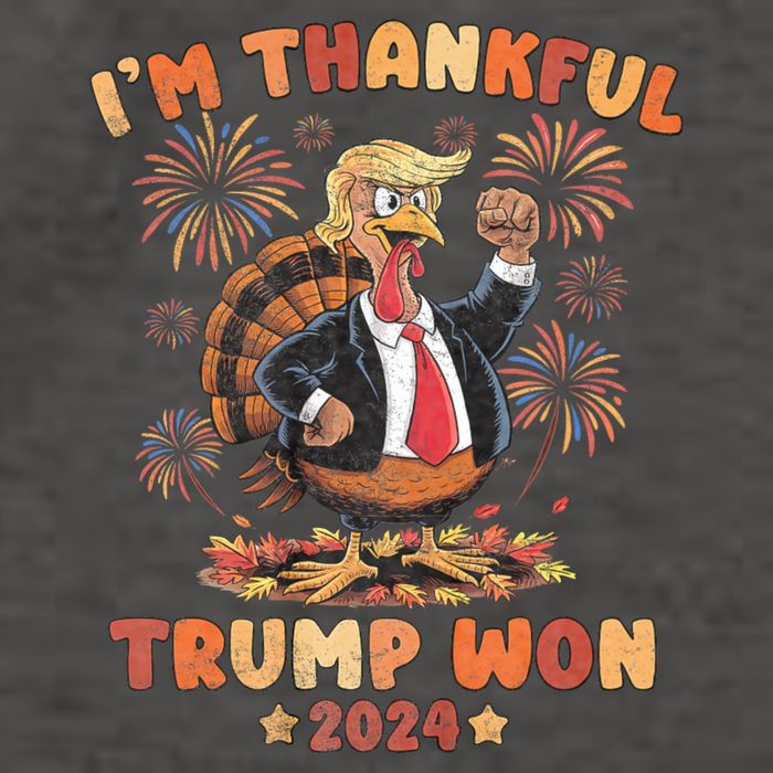 IM Thankful Trump Won Thanksgiving Turkey Fall Vector Backpack