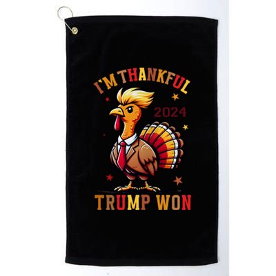 Im Thankful Trump Won Trump Thanksgiving Platinum Collection Golf Towel