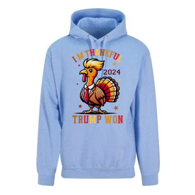 Im Thankful Trump Won Trump Thanksgiving Unisex Surf Hoodie