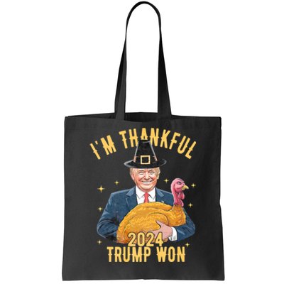 IM Thankful Trump Won Thanksgiving Turkey Fall Tote Bag