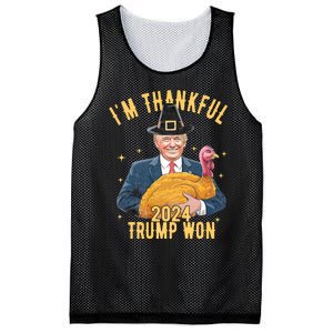 IM Thankful Trump Won Thanksgiving Turkey Fall Mesh Reversible Basketball Jersey Tank