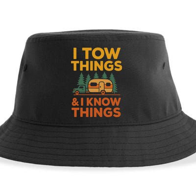 I Tow Things And I Know Things Fathers Day Sustainable Bucket Hat