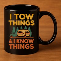 I Tow Things And I Know Things Fathers Day 11oz C Handle Ceramic Mug