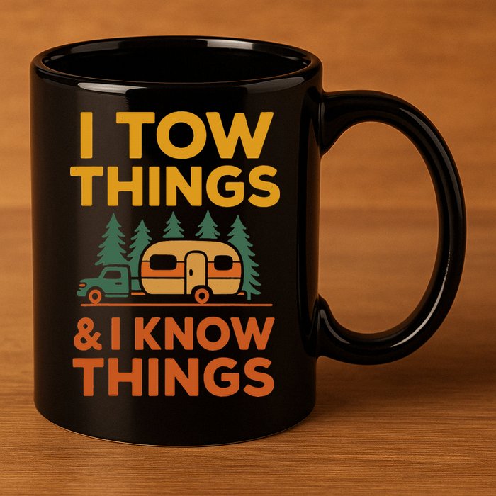I Tow Things And I Know Things Fathers Day 11oz C Handle Ceramic Mug