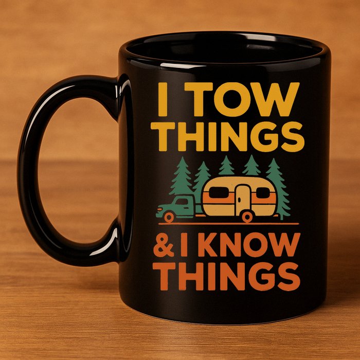 I Tow Things And I Know Things Fathers Day 11oz C Handle Ceramic Mug