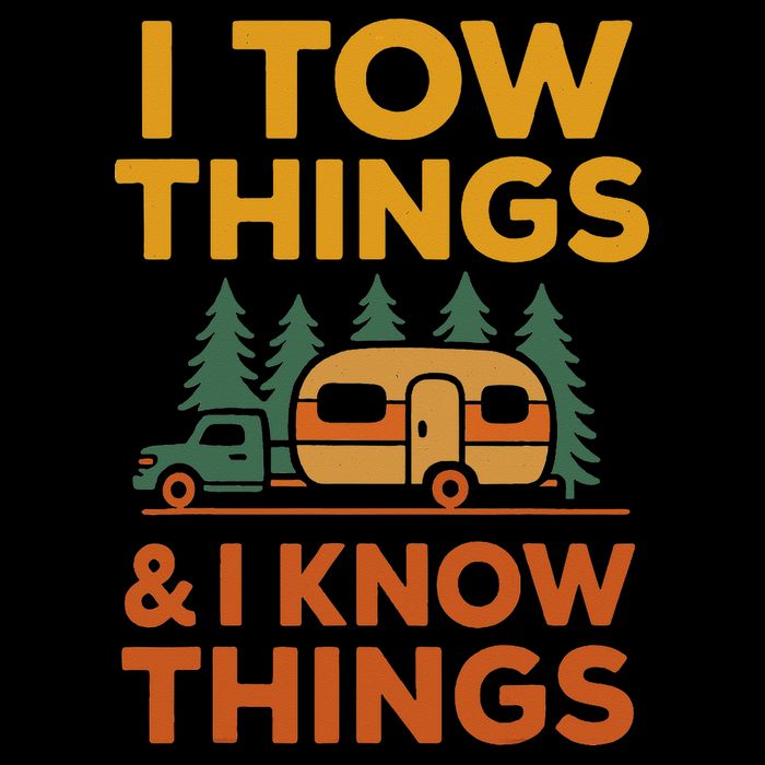 I Tow Things And I Know Things Fathers Day Drawstring Bag