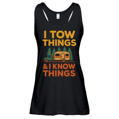 I Tow Things And I Know Things Fathers Day Ladies Essential Flowy Tank