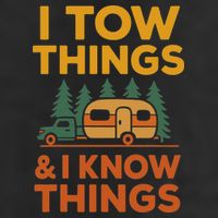 I Tow Things And I Know Things Fathers Day Golf Towel