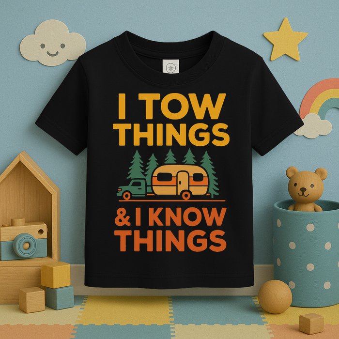 I Tow Things And I Know Things Fathers Day Toddler T-Shirt