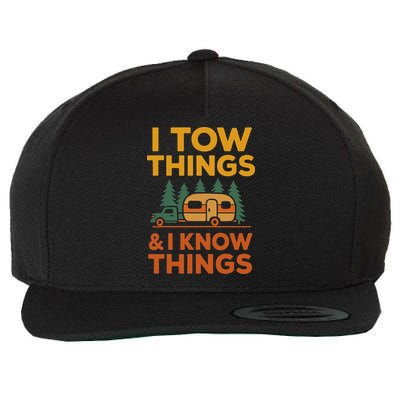 I Tow Things And I Know Things Fathers Day Wool Snapback Cap